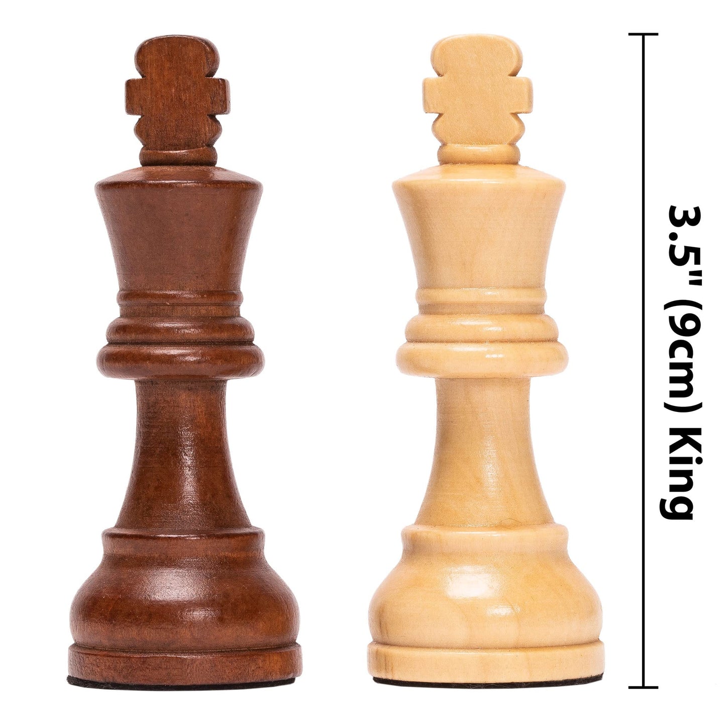 Husaria Staunton Tournament No.5 Chessmen – 2 Extra Queens, Wooden Box, 3.5-inch Kings