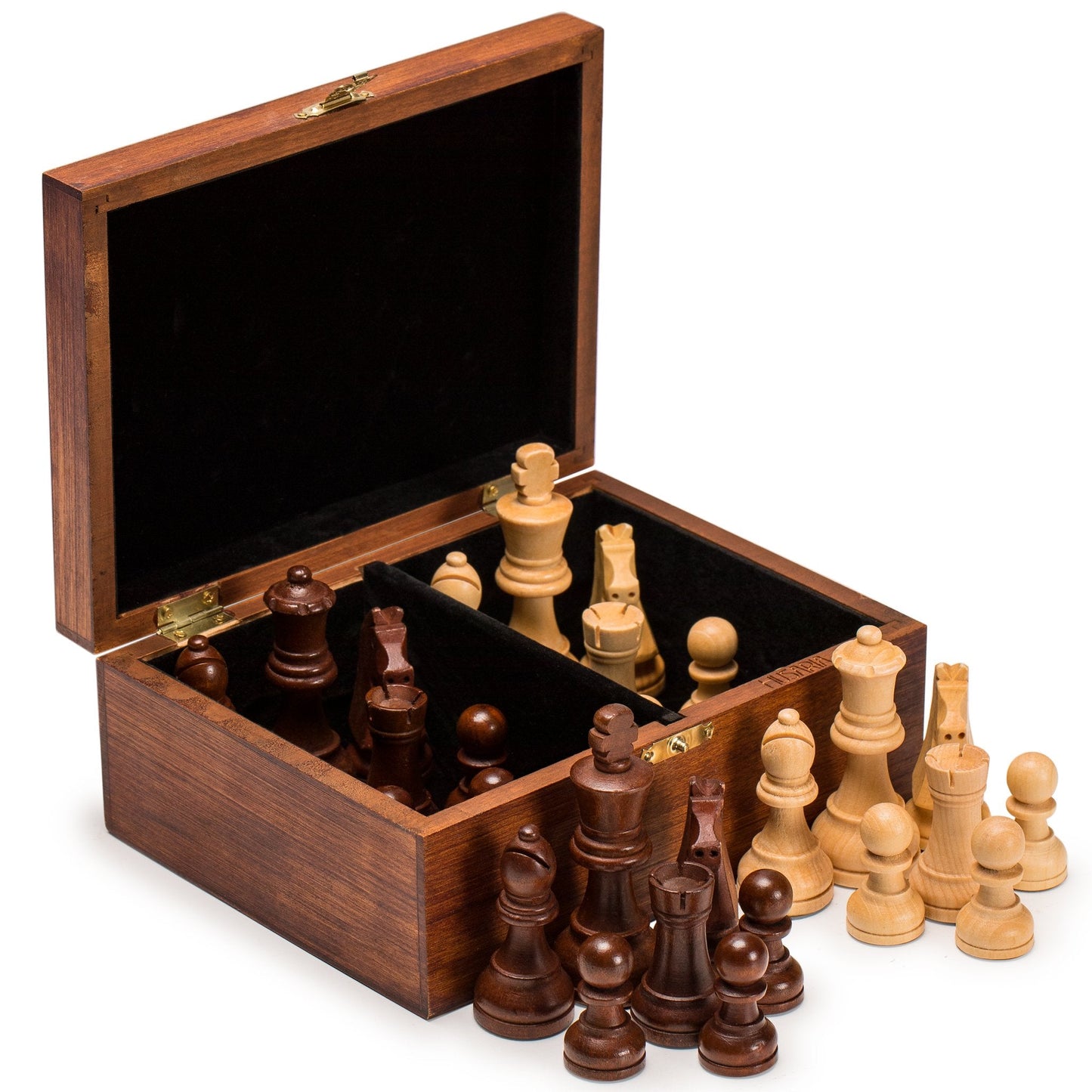 Husaria Staunton Tournament No.5 Chessmen – 2 Extra Queens, Wooden Box, 3.5-inch Kings