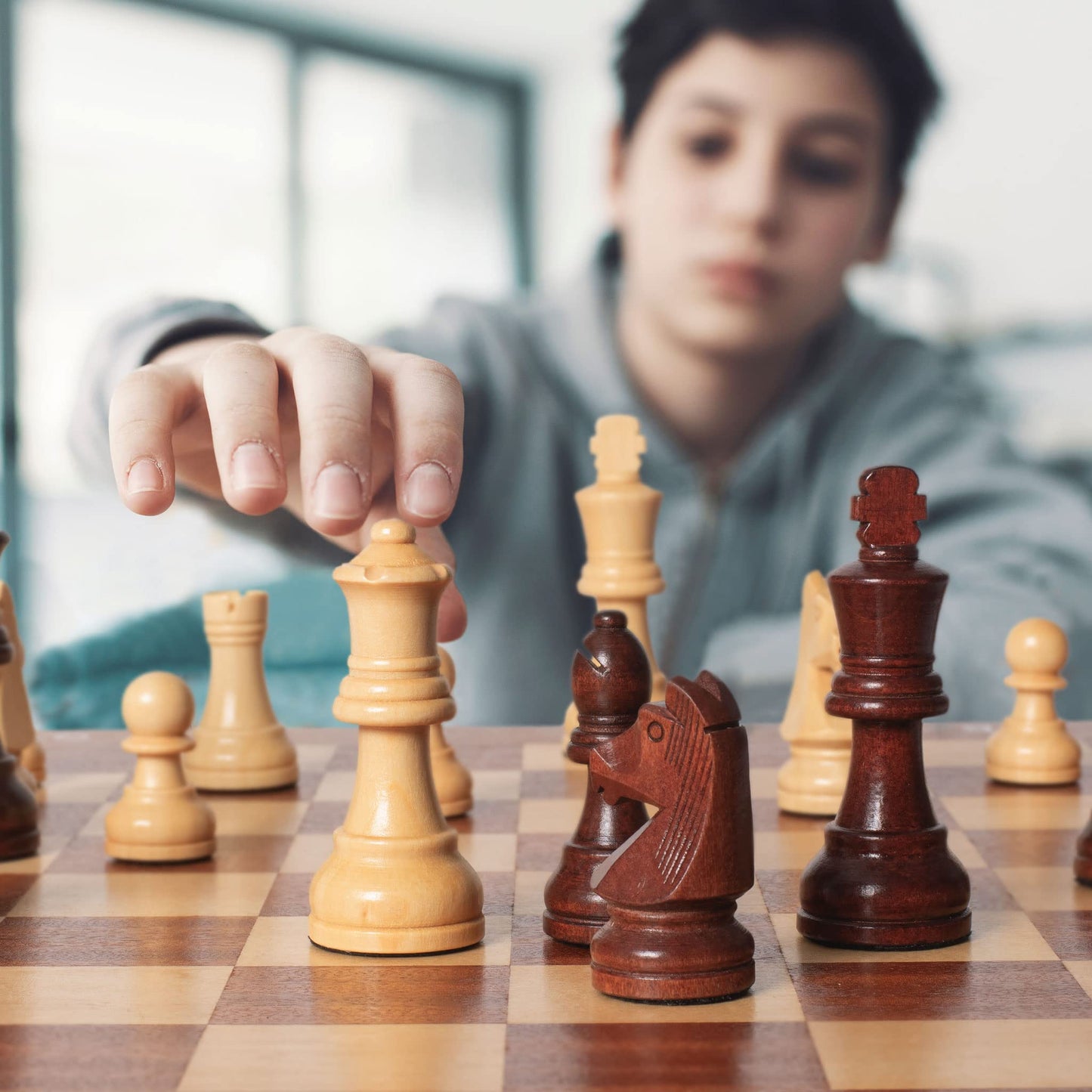 Husaria Staunton Tournament No.5 Chessmen – 2 Extra Queens, Wooden Box, 3.5-inch Kings