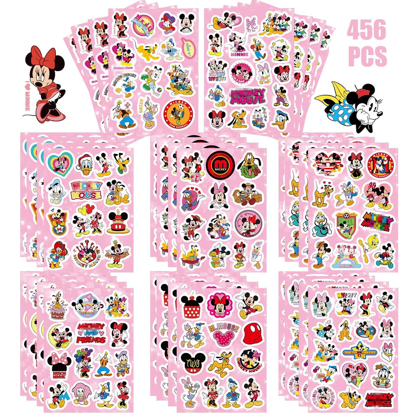 HUXICUI 32-Sheet Stickers Bundle for Rewards, Party Favors & Scrapbooking | Style B
