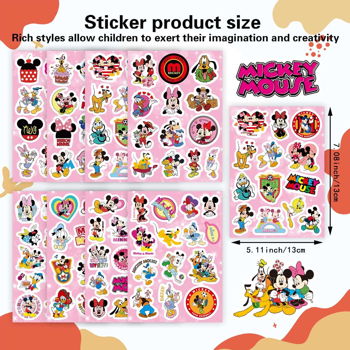 HUXICUI 32-Sheet Stickers Bundle for Rewards, Party Favors & Scrapbooking | Style B