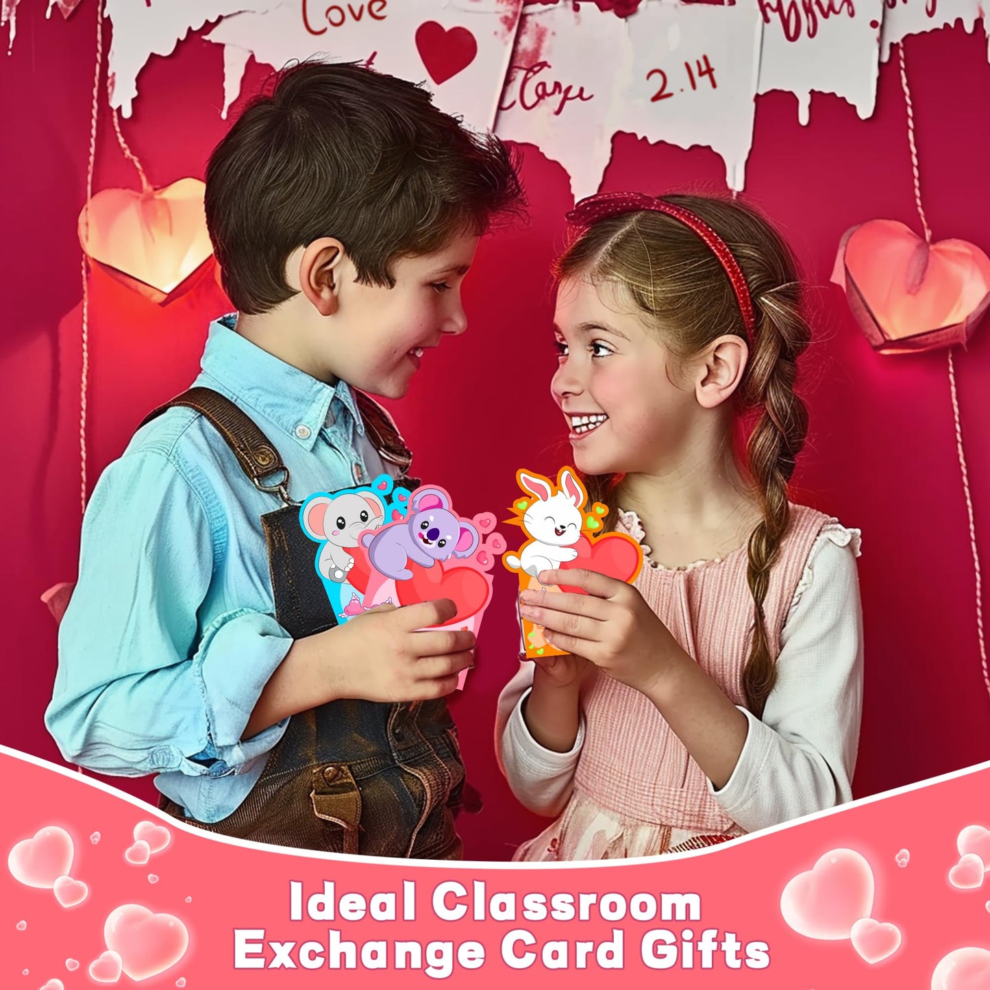Huyamap 28 Pack Kids Valentines Day Cards with Mochi Squishies – Classroom Gifts