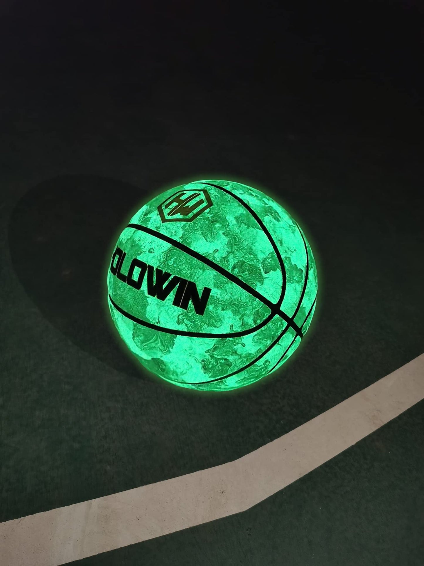 HW HOLOWIN Reflective Holographic Basketball – Glow for Night Games (Size 7)