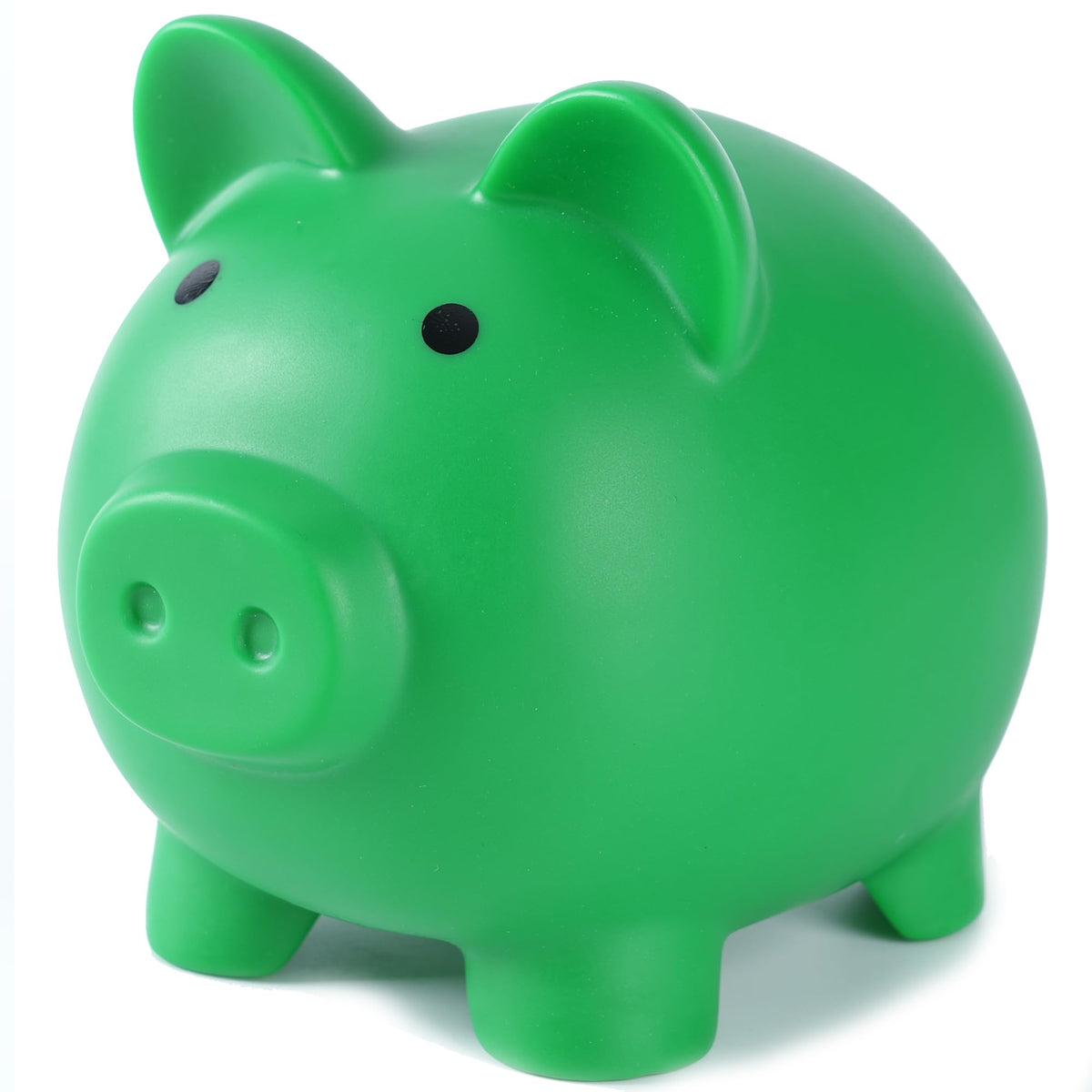 H&W Mini Piggy Bank — Unbreakable PVC Coin Bank for Kids — Dark Green