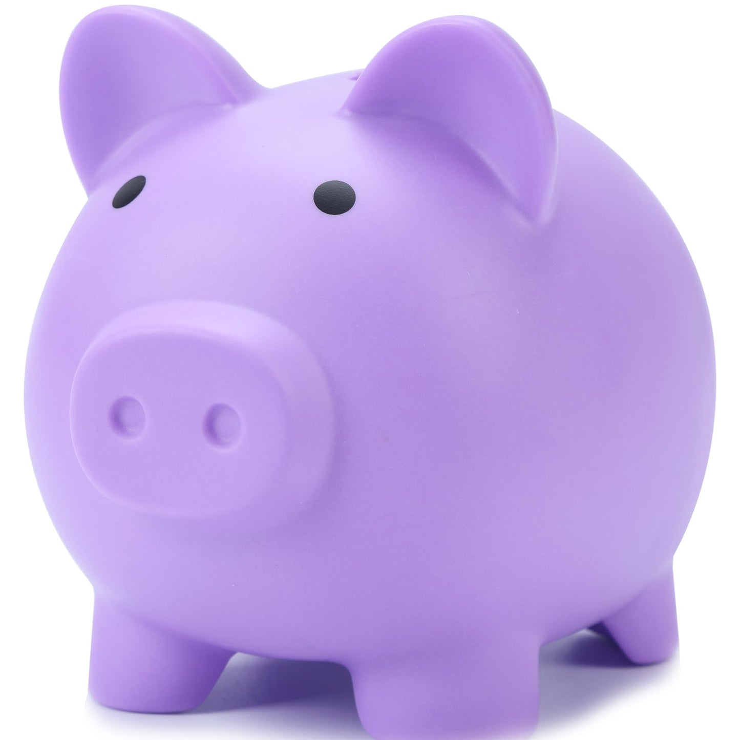 H&W Mini Piggy Bank Purple – Unbreakable Plastic Coin Bank for Kids