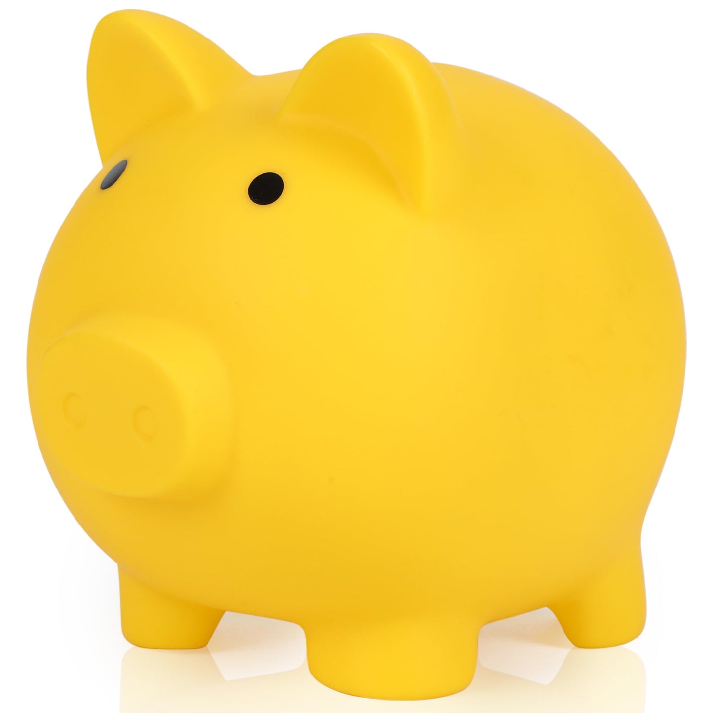 H&W Mini Piggy Bank – Unbreakable Plastic Coin Bank for Kids (Yellow)
