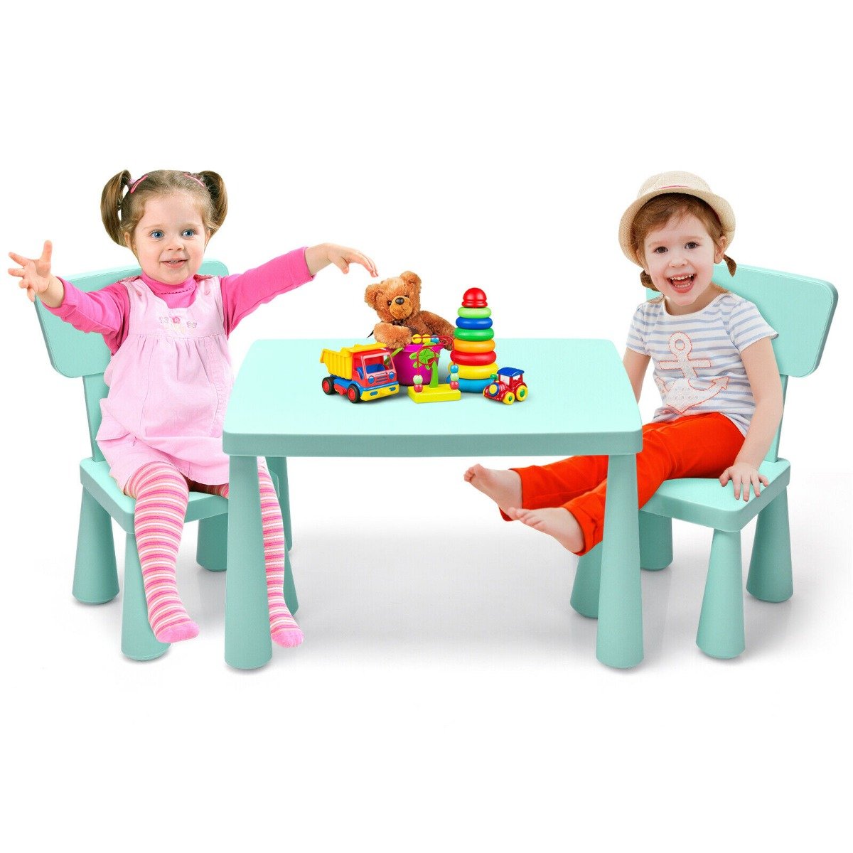 Children's Multi Activity Table and Chair Set-Blue