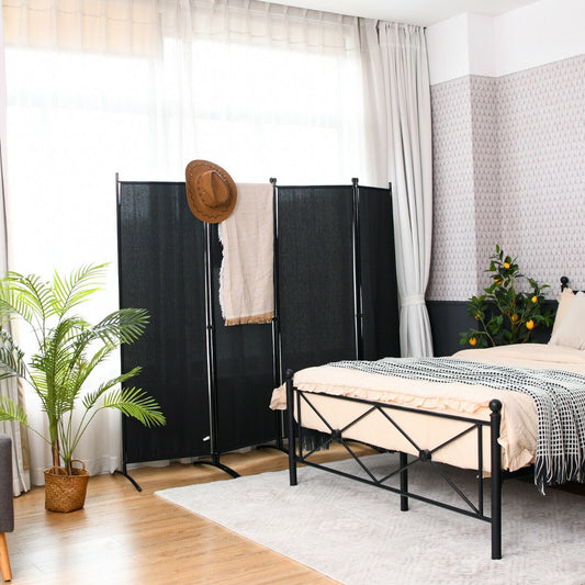 4 Panel Wall Privacy Screen Protector for Home-Black
