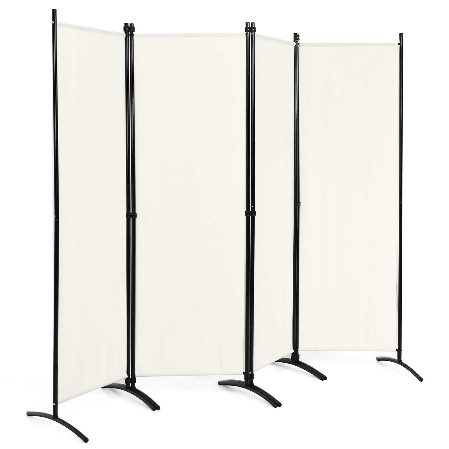 4 Panel Wall Privacy Screen Protector for Home-Black