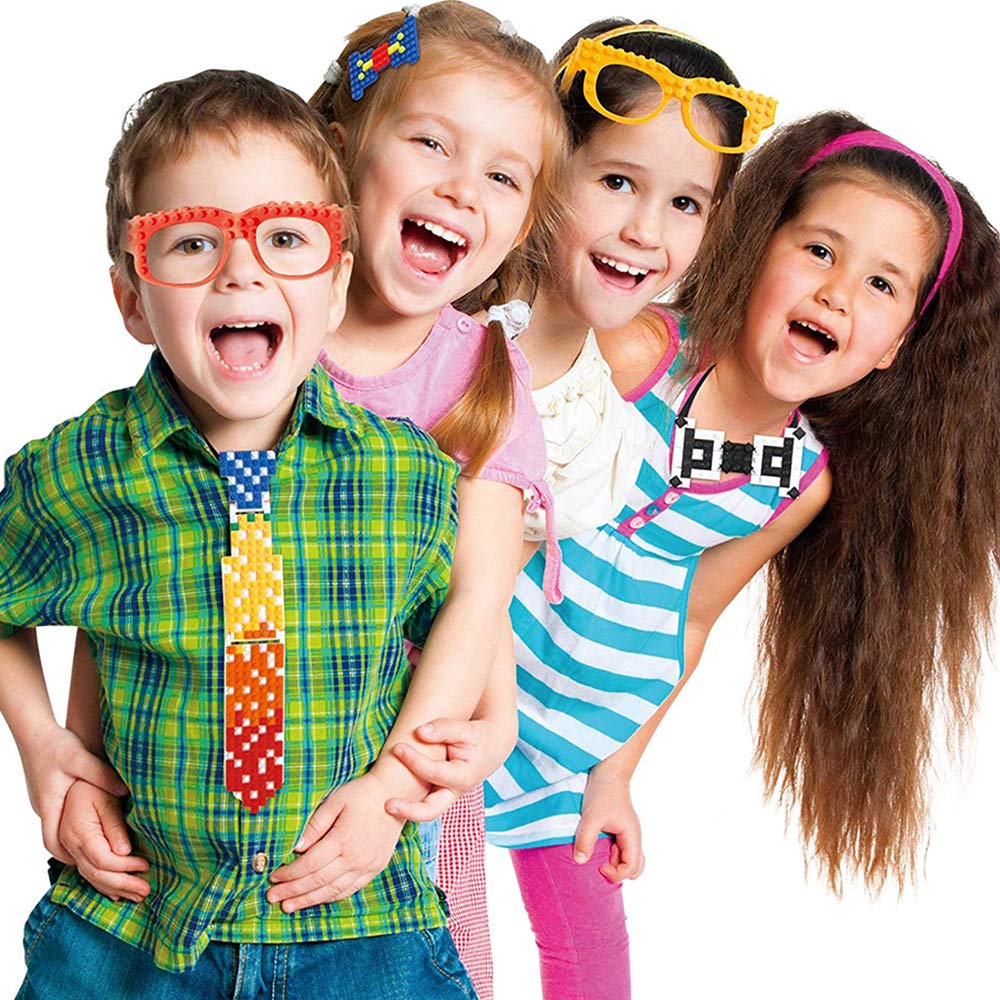 Hxezoc 12 Pcs DIY Building Bricks Glasses — Creative Kids’ Party Games & Favors
