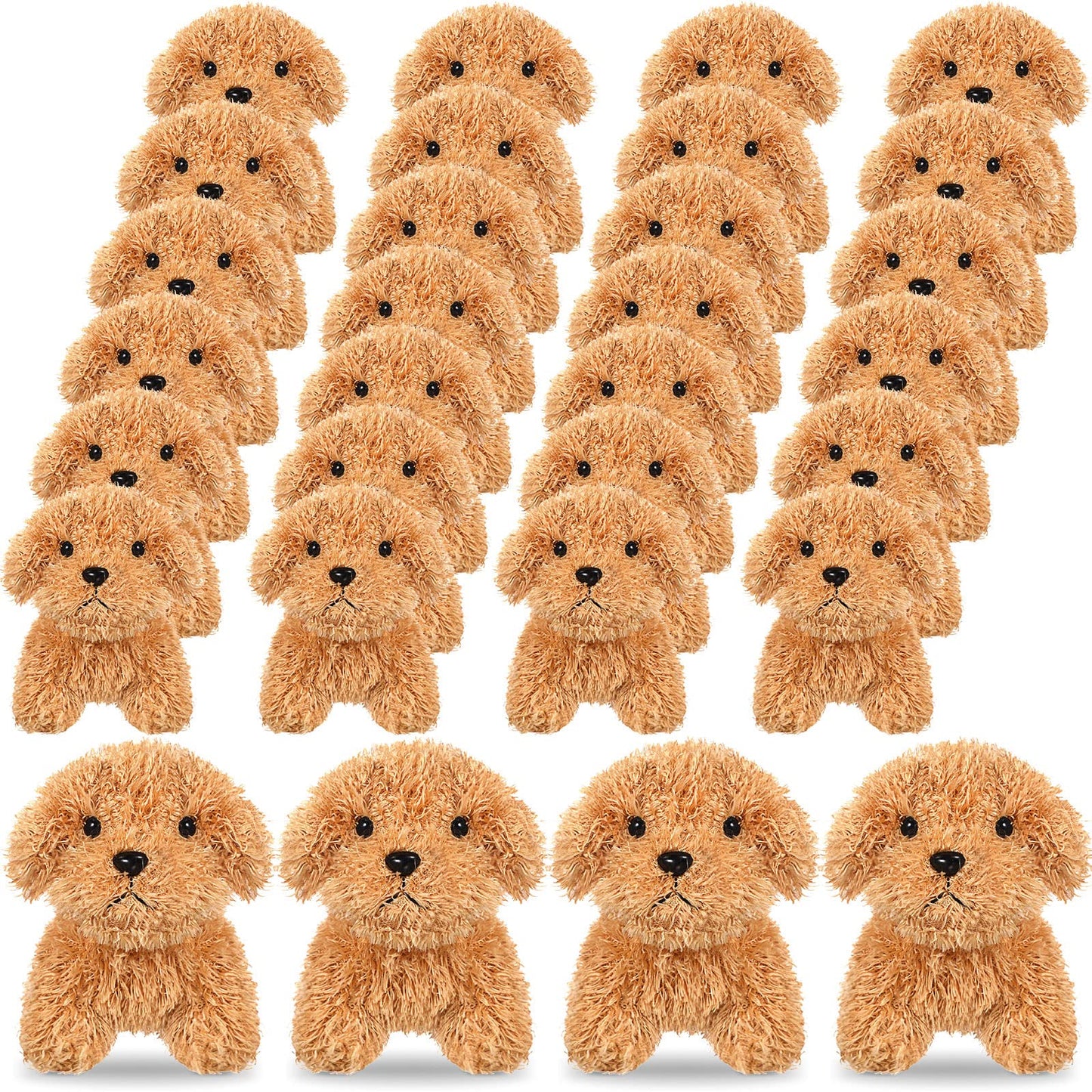 HyDren 30 Pcs 4.72-In Puppy Dogs Plush Animals – Soft Puppies for Kids & Adoption Events