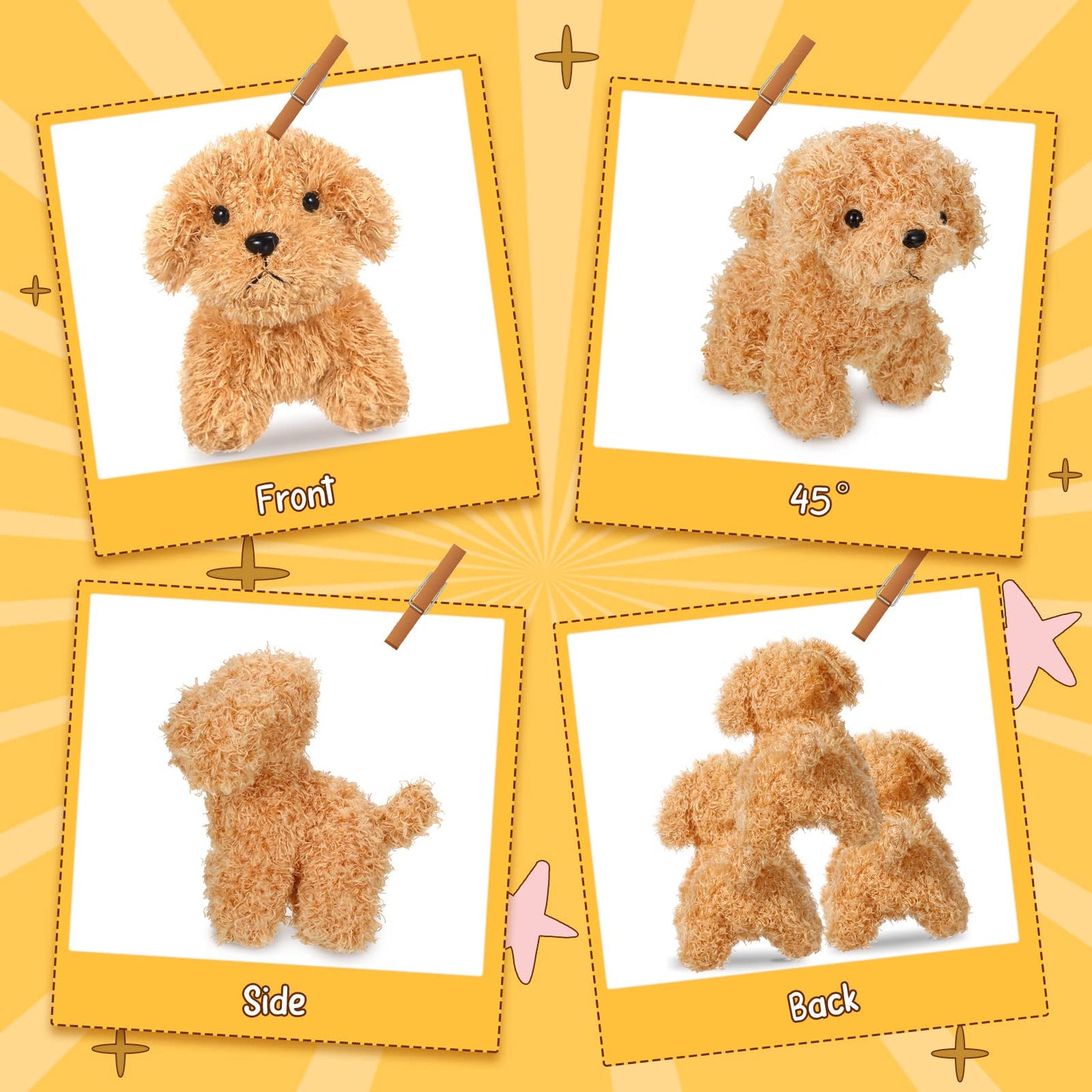 HyDren 30 Pcs 4.72-In Puppy Dogs Plush Animals – Soft Puppies for Kids & Adoption Events