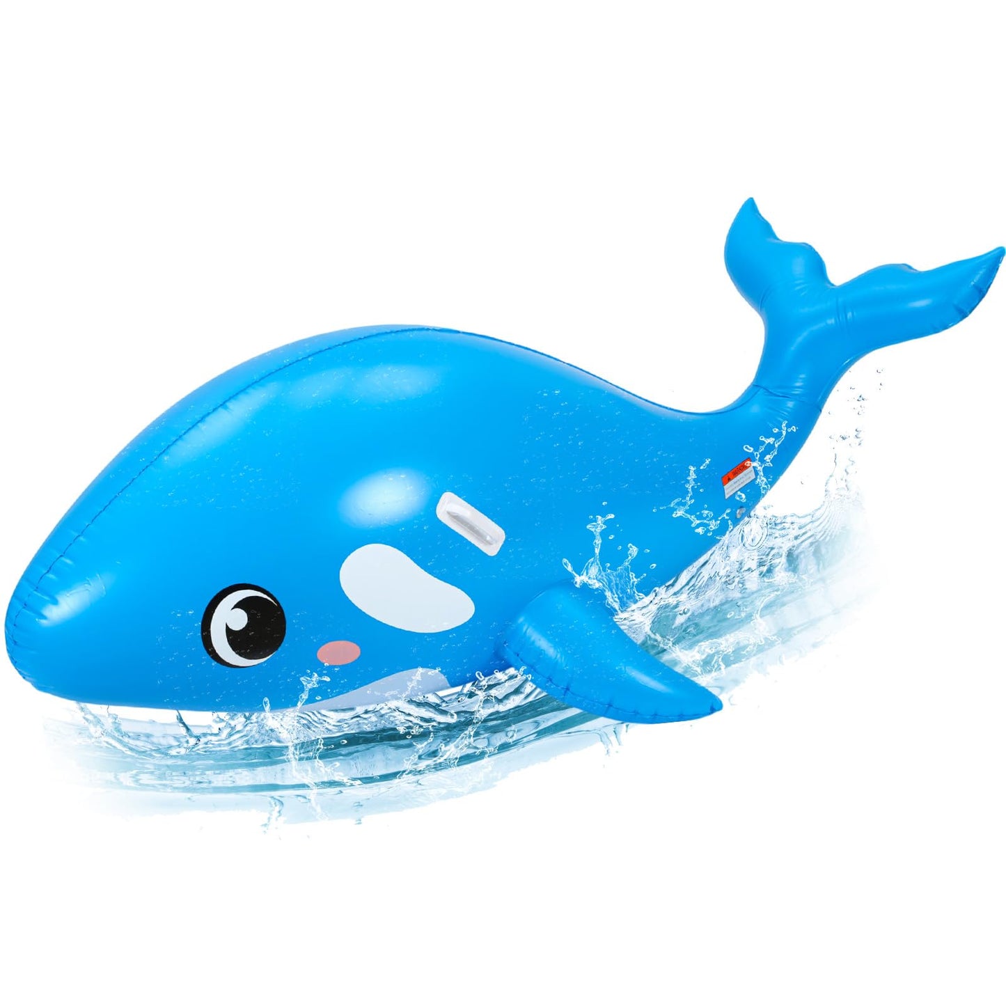 HyDren 79-Inch Giant Inflatable Whale Pool Float – Realistic Sea Animal Ride-On with Handles