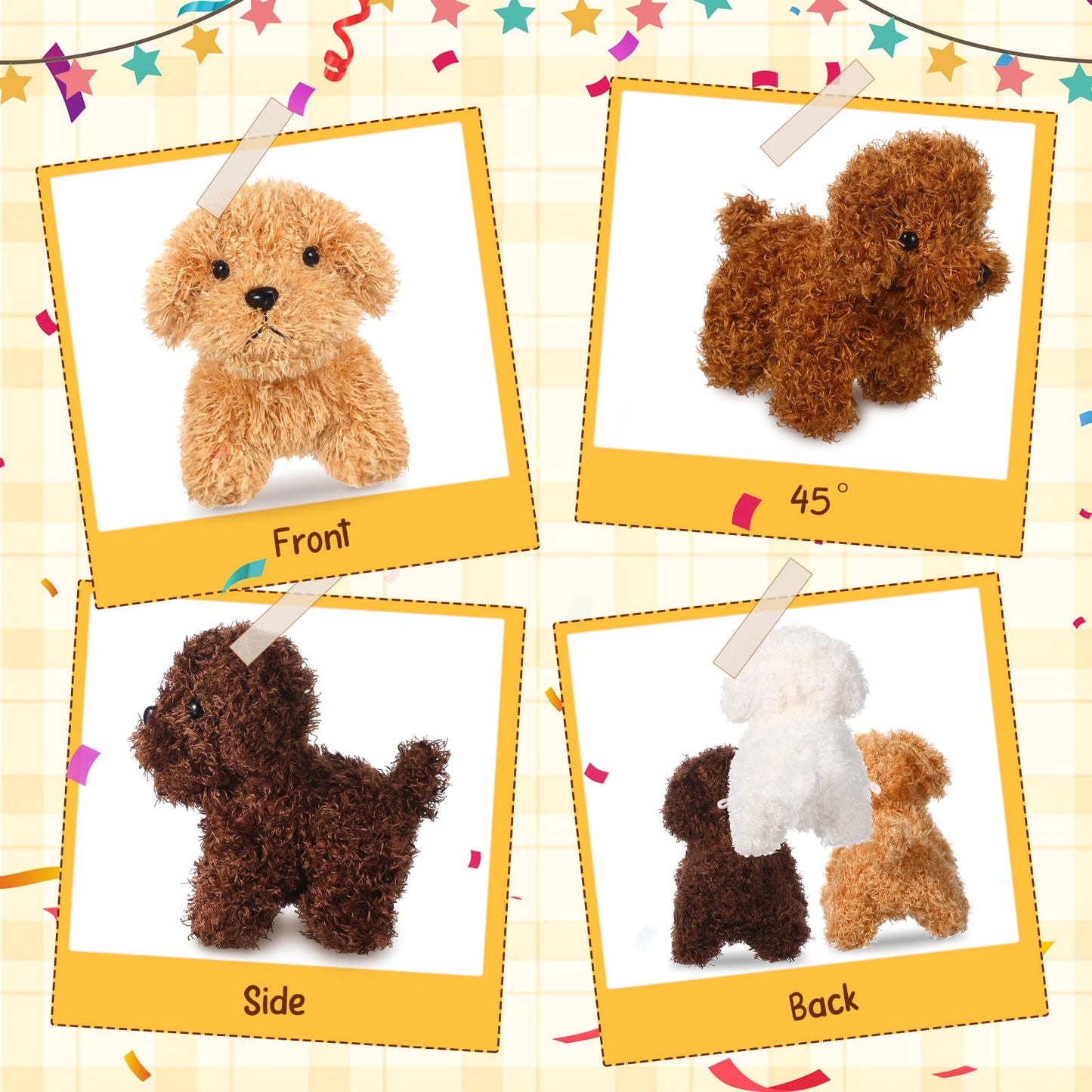 HyDren 30 Pcs Multicolor Puppy Plush – Mini Stuffed Dogs Bulk for Kids