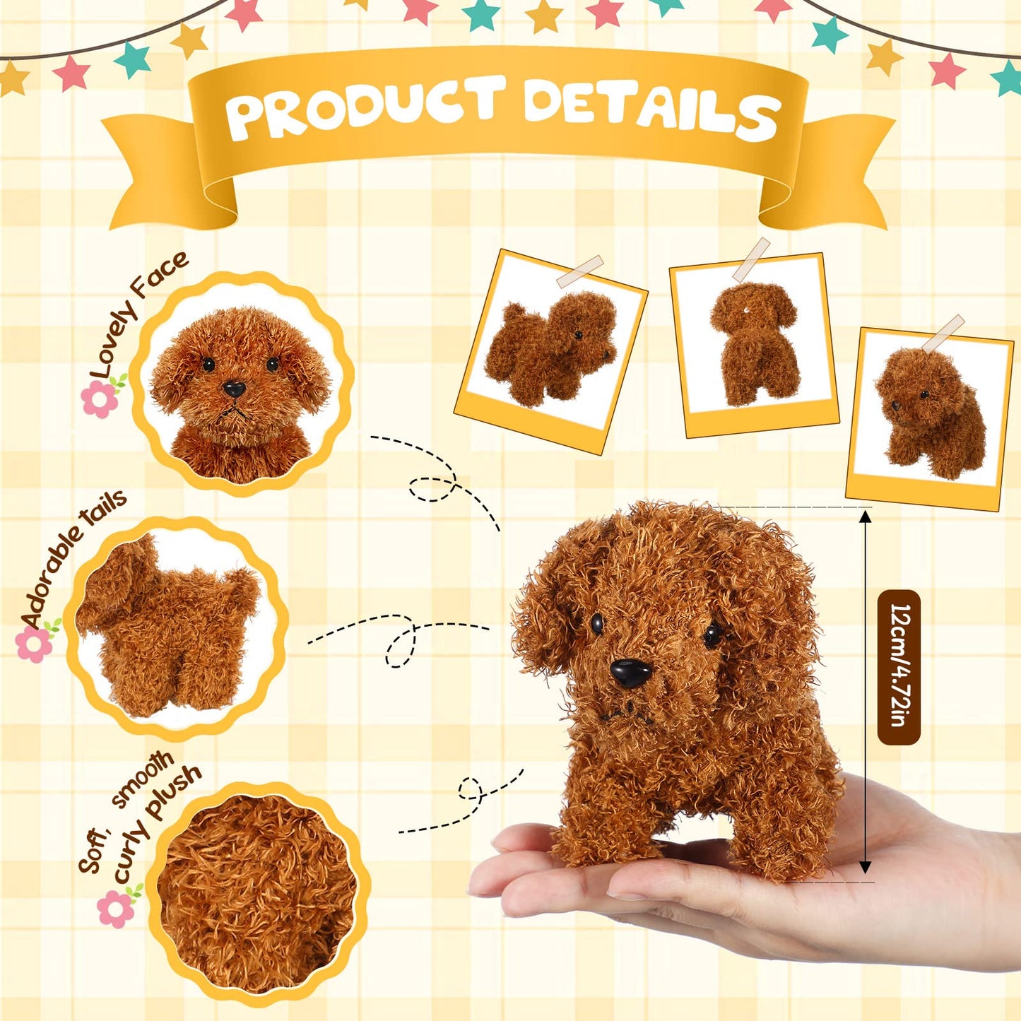 HyDren 30 Pcs Multicolor Puppy Plush – Mini Stuffed Dogs Bulk for Kids