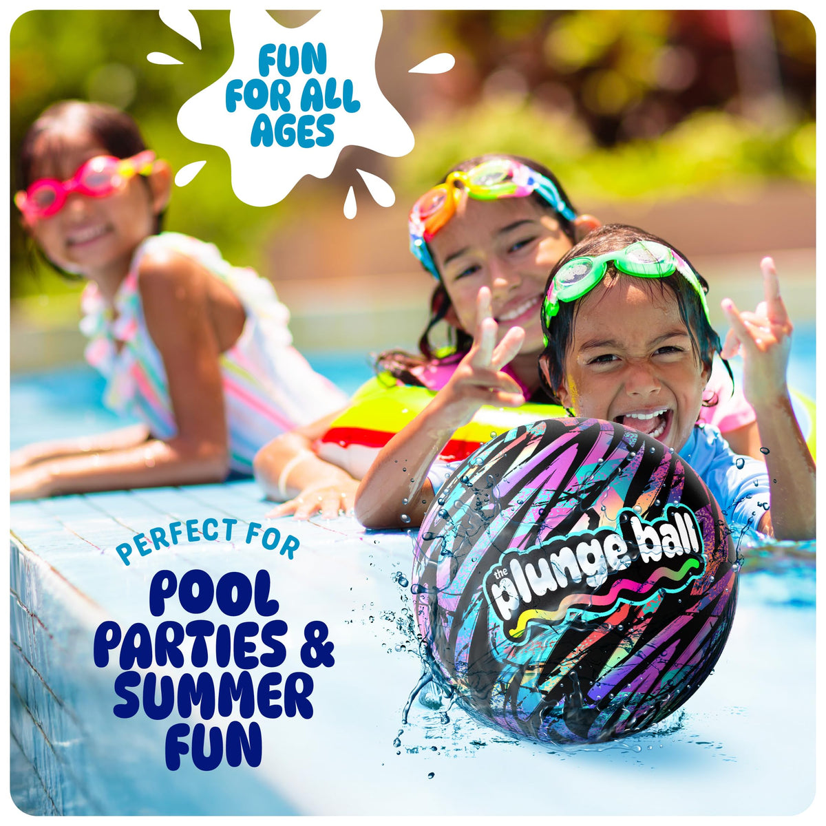 HydroSport Plunge Ball (9 Inch) – Multi-Play Pool Toy for Kids, Teens & Adults