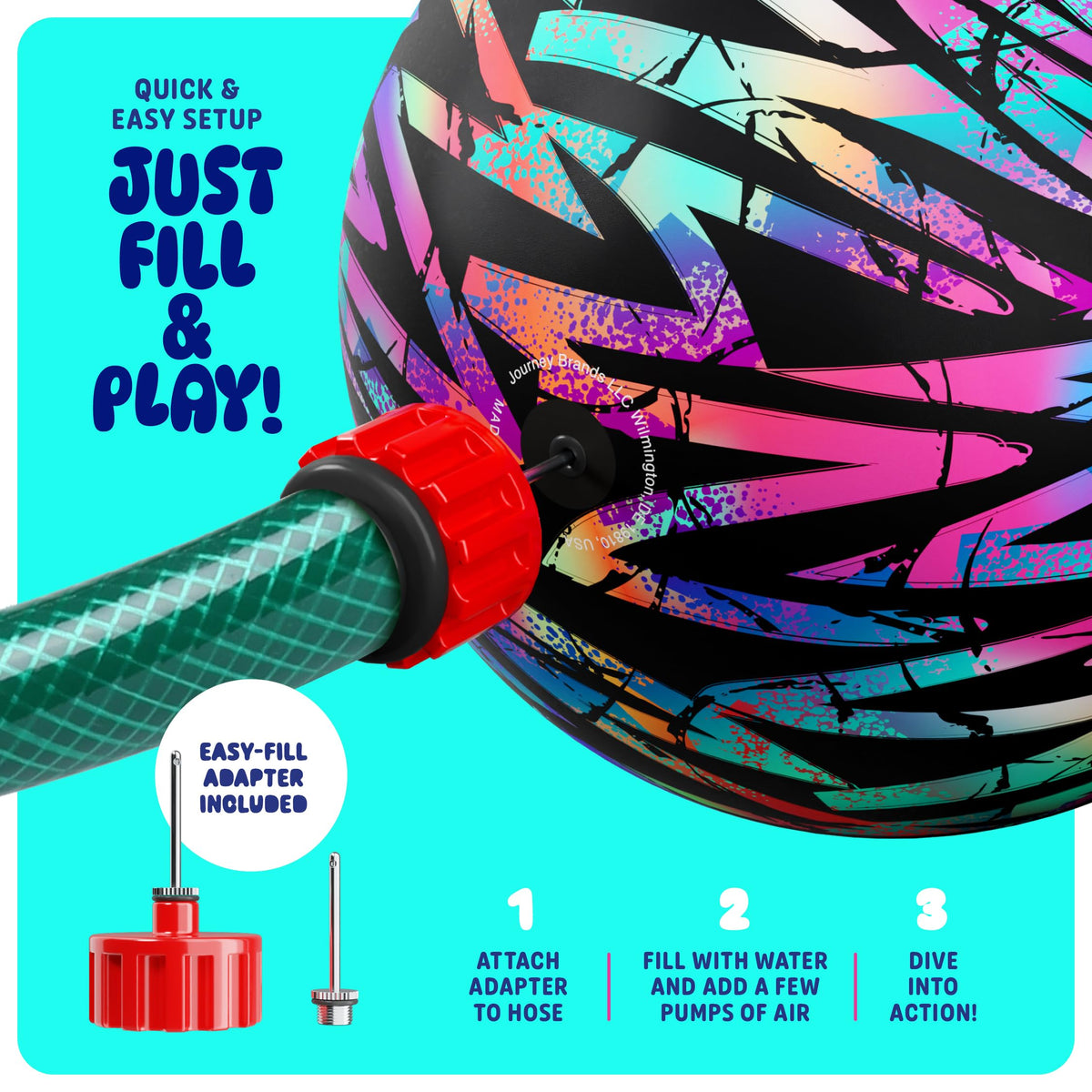 HydroSport Plunge Ball (9 Inch) – Multi-Play Pool Toy for Kids, Teens & Adults