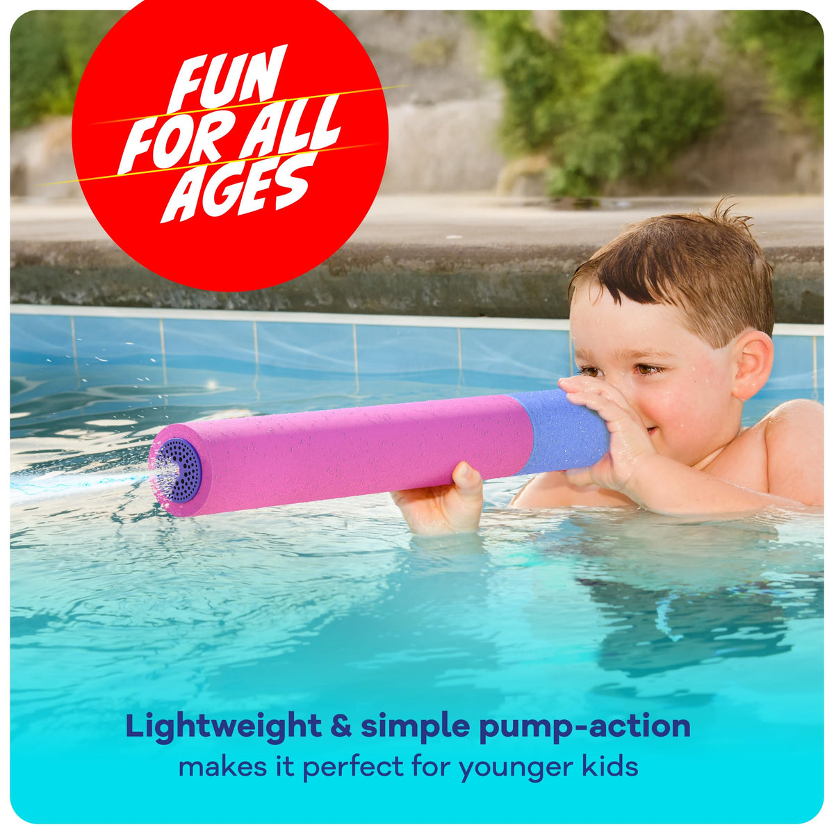 HydroSport Water Blasters for Kids - 3-Pack Pool & Backyard Water Toys