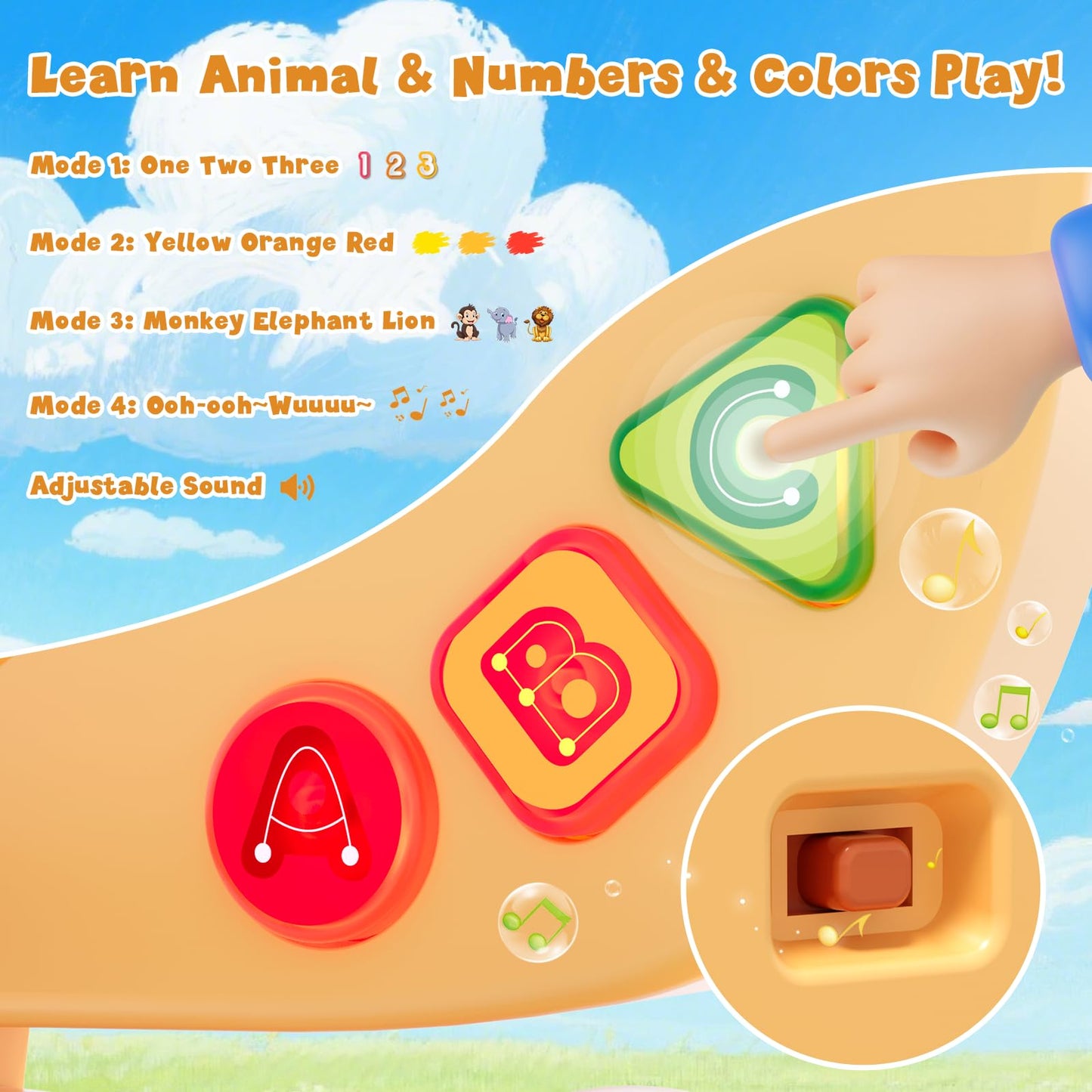 HYES 3-in-1 Toddler Sports Center: Basketball Hoop, Soccer Goal & Learning Abacus for Ages 1–3
