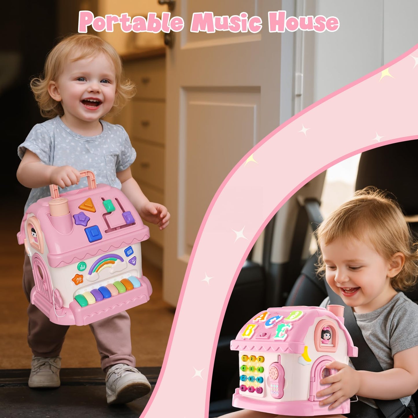 HYES Musical Learning House Toys for 1-Year-Old Girls | Toddler Learning & Storytelling Gift