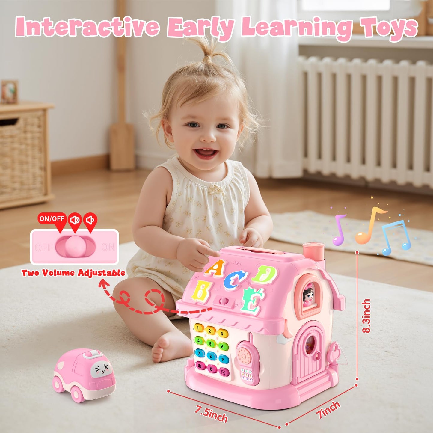HYES Musical Learning House Toys for 1-Year-Old Girls | Toddler Learning & Storytelling Gift