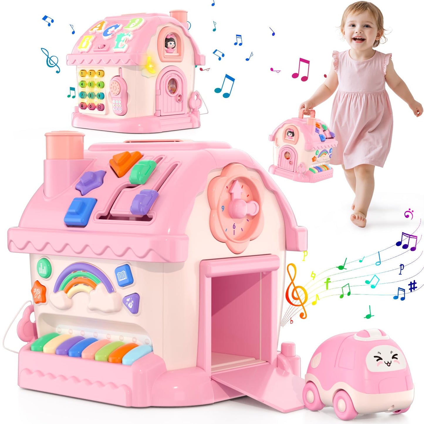 HYES Musical Learning House Toys for 1-Year-Old Girls | Toddler Learning & Storytelling Gift
