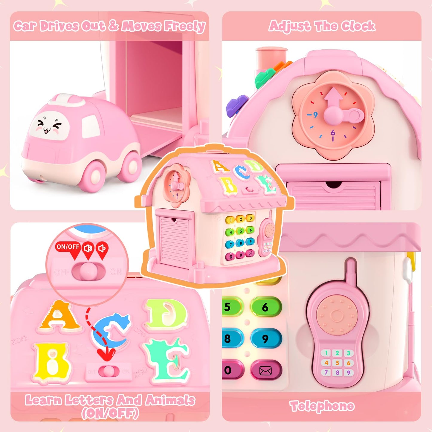 HYES Musical Learning House Toys for 1-Year-Old Girls | Toddler Learning & Storytelling Gift
