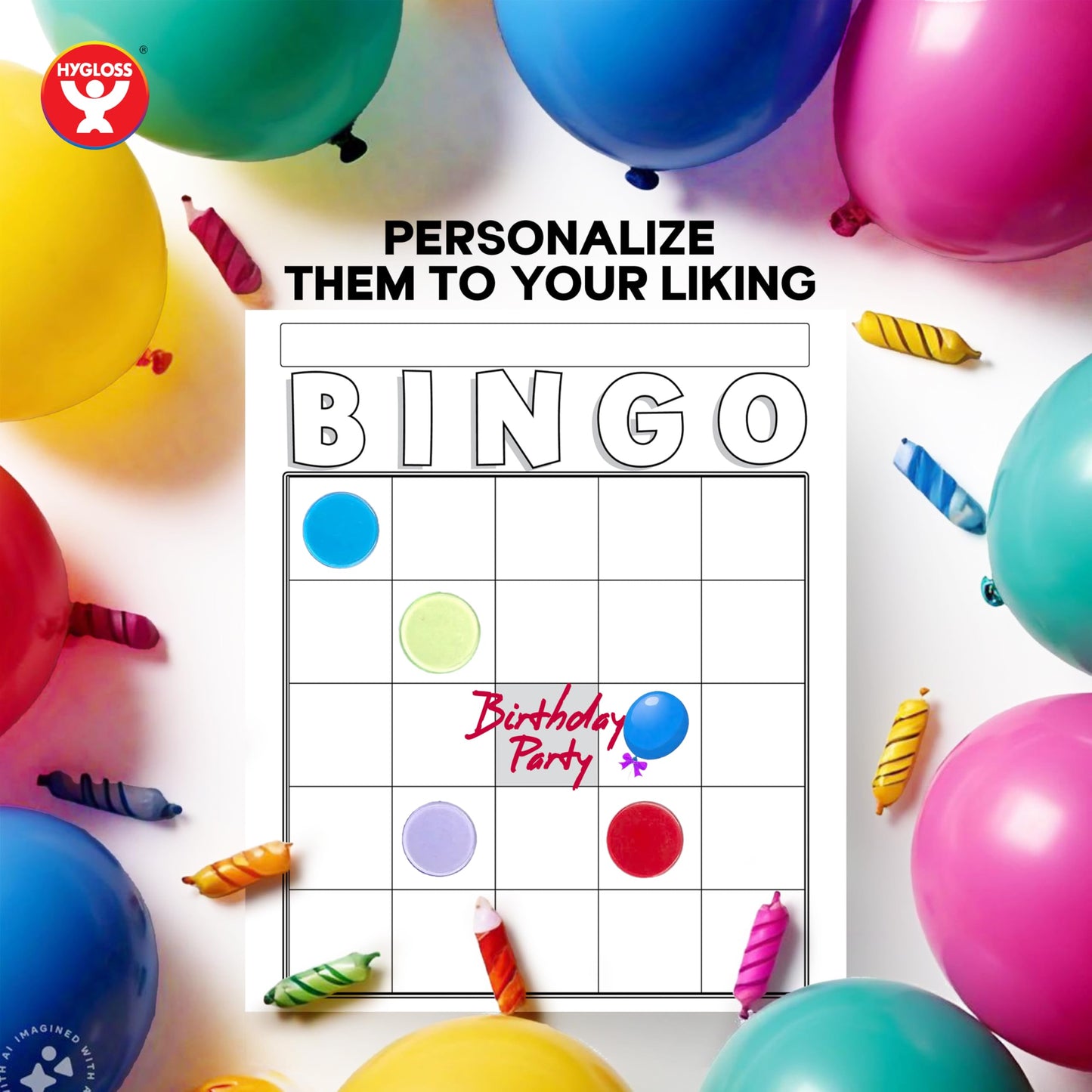 Hygloss Blank Bingo Cards – Disposable Large White Sheets for Classrooms & Events