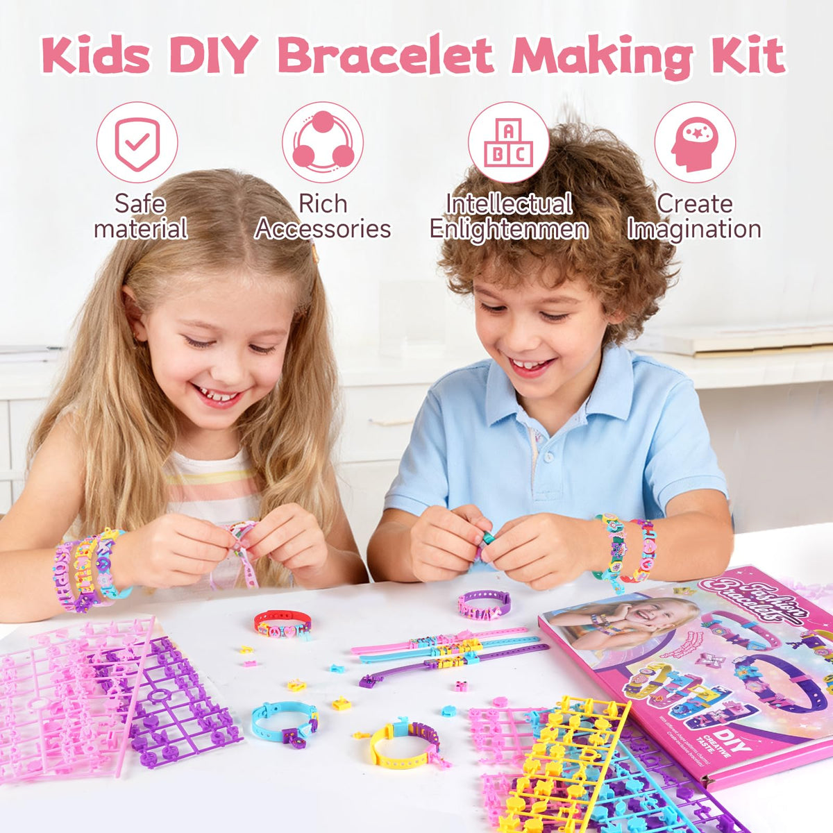HYH Art & Craft Kits: 12-Set Friendship Bracelet Making Kit for Kids 5–12