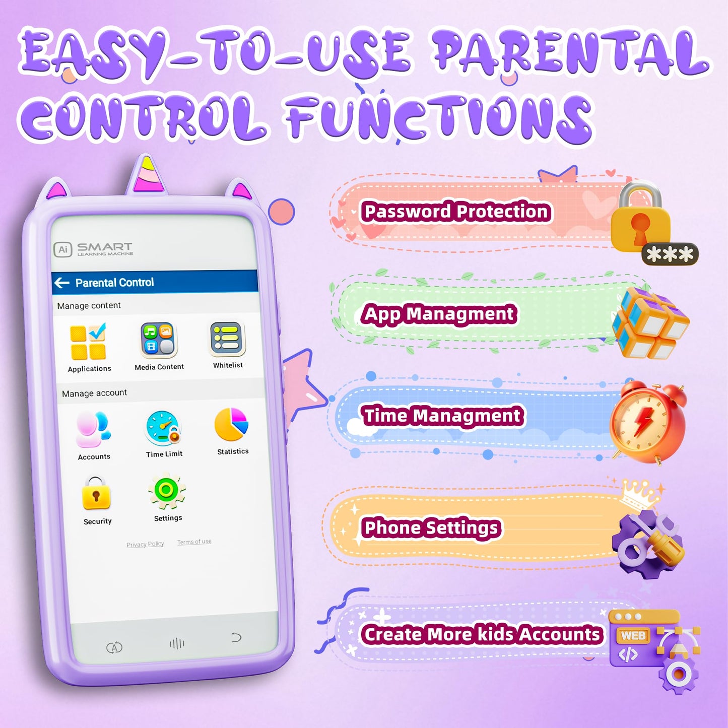 Hylmpda Kids Smart Phone for Girls – 3.97-inch Touchscreen, 32GB, HD Camera & Learning Games