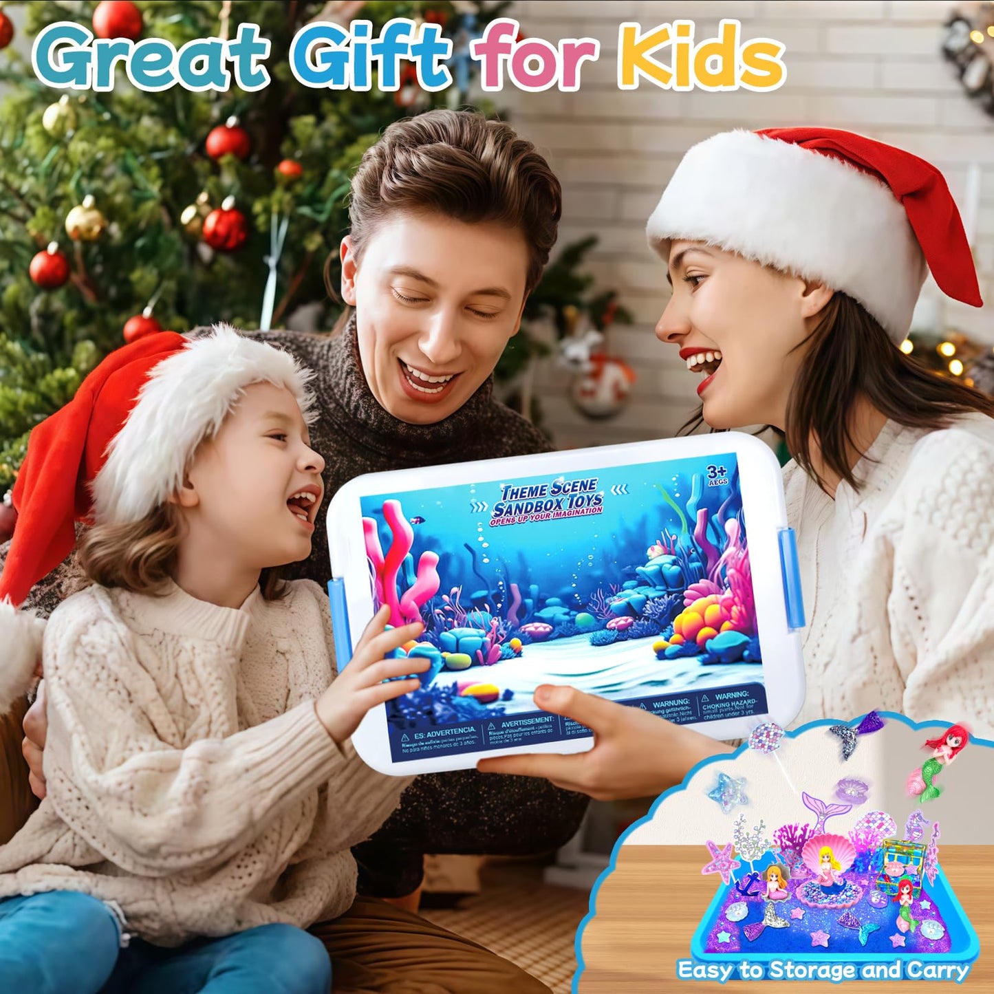 Hymaz Mermaid Sand Art Kit – 2.2lbs Magic Sand & Treasure Accessories