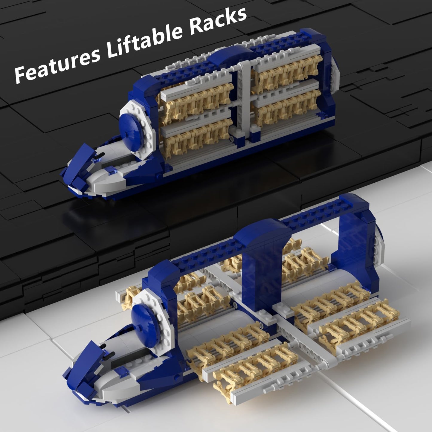 HyperBrick Droid Army Battle Pack – Platoon Attack Craft with 33 Droids & 1 Pilot