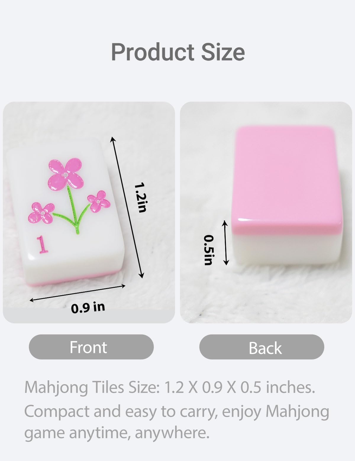 HYZYey Mahjong Tile Set 160 American Mahjong Tiles - 1.2-inch Engraved Acrylic - Pink
