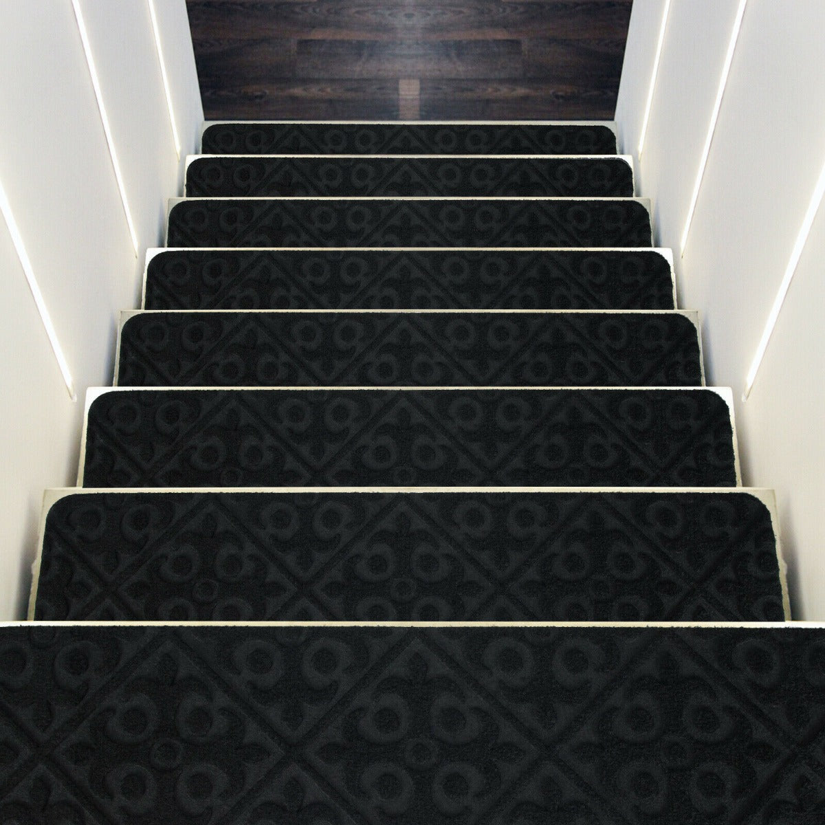 Non-Slip Stair Mats with Reusable Adhesive-Grey