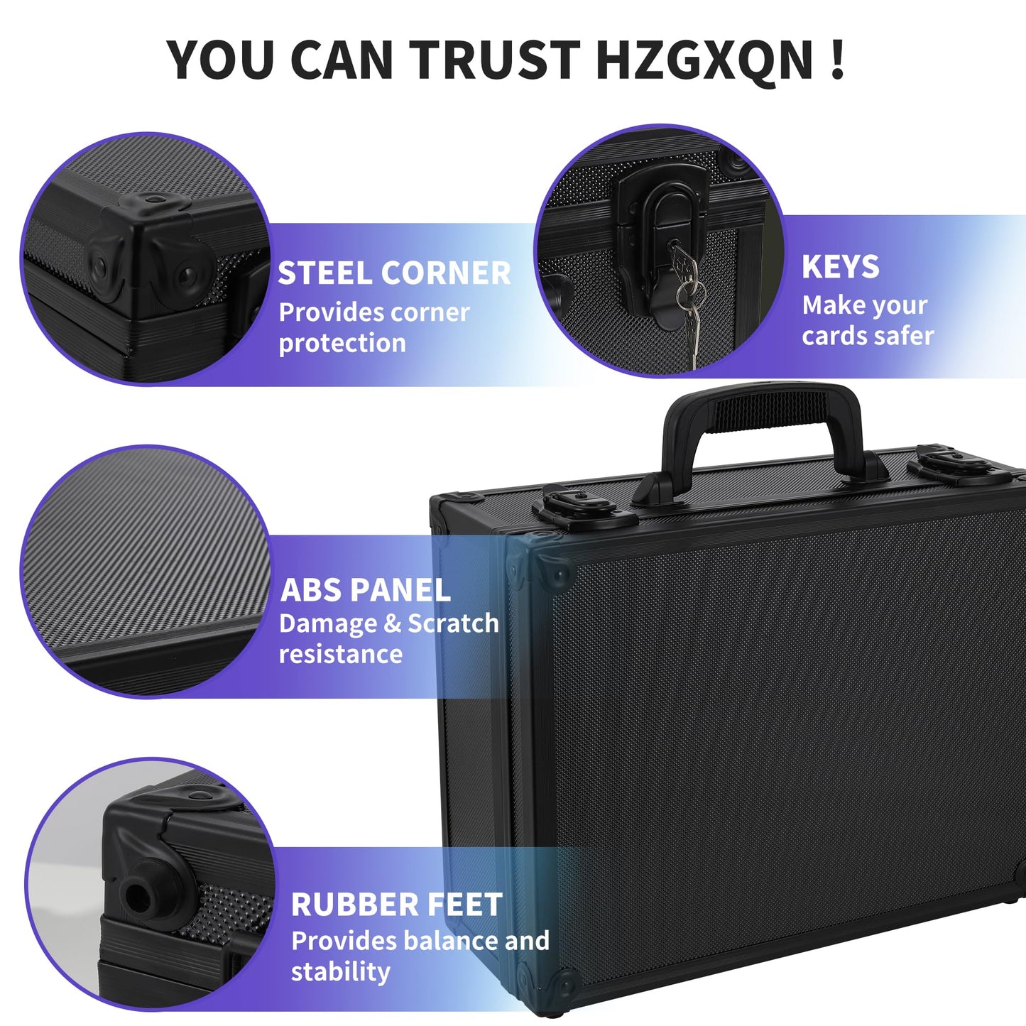 HZGXQN Toploader Storage Box – 600+ Top Loaders, 3x4 Inch Card Case