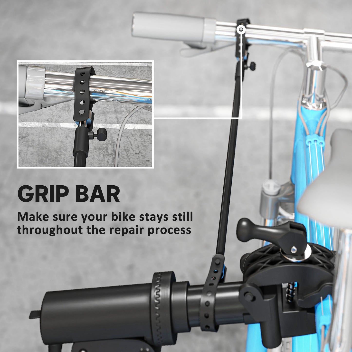 HOMCOM Bike Repair Stand, Max Load 40kg, Foldable, Height Adjustable