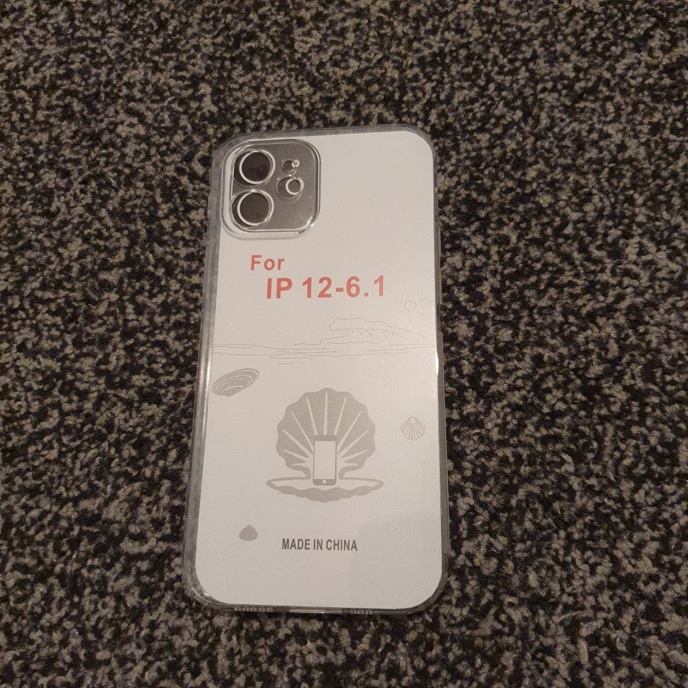 Soft TPU Clear Case with Dust Plug - For iPhone 12