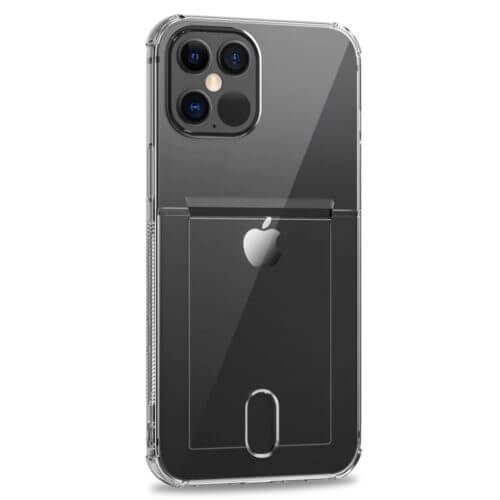 Soft TPU Clear Case With Card Slot - For iPhone 12 Mini