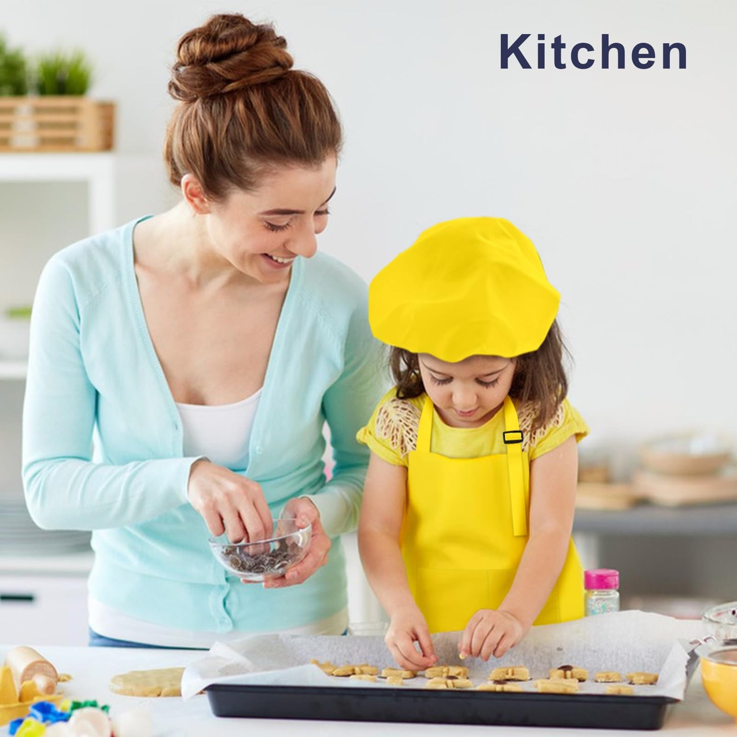 IAGBIBUI Kids Apron & Chef Hat Set – 24-Piece Adjustable Cooking & Art Kit (6-13 Years)