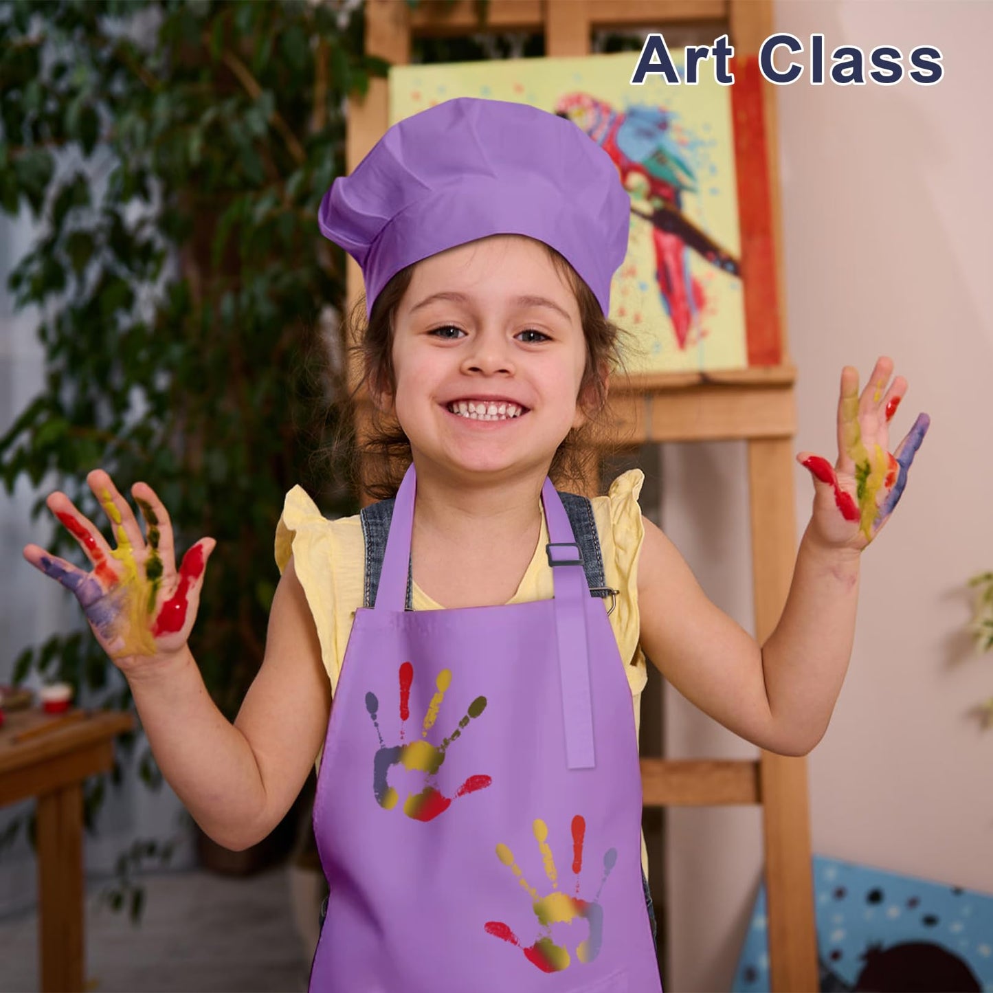 IAGBIBUI Kids Apron & Chef Hat Set – 24-Piece Adjustable Cooking & Art Kit (6-13 Years)