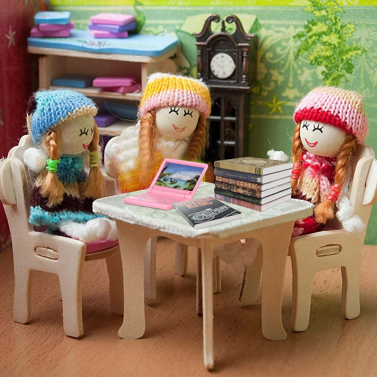 IAIHBBLY 150 Pcs Mini Books for Dollhouse - Realistic Foam Miniature Book Set for Crafts & Decor
