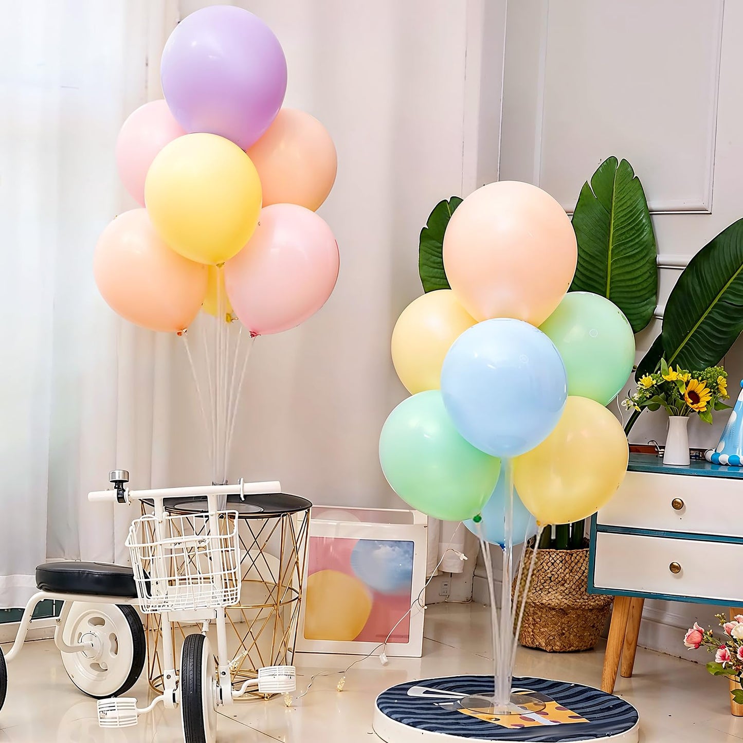 IANFAN 30 Pcs Balloon Sticks with Holders – Clear Plastic Balloon Holder Sticks for Parties