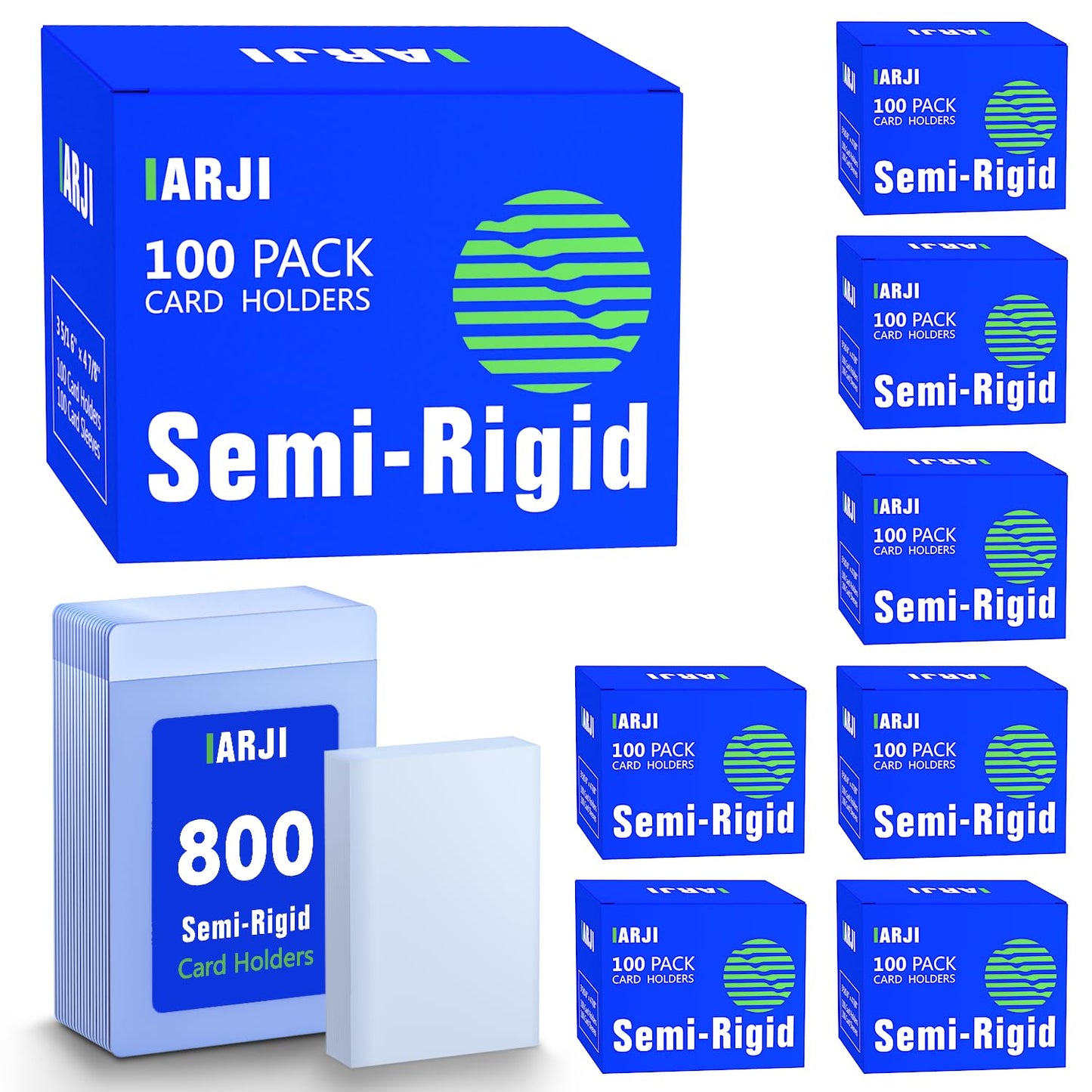IARJI 800ct Semi-Rigid Card Holders & 800ct Card Sleeves for Grading Submissions – PSA/SGC/BGS/CSG