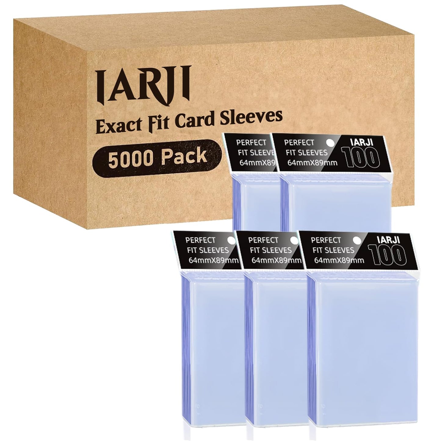 IARJI 5000-Count Perfect Fit Card Sleeves – Exact Fit Inner Sleeves for MTG, PKM, TCG