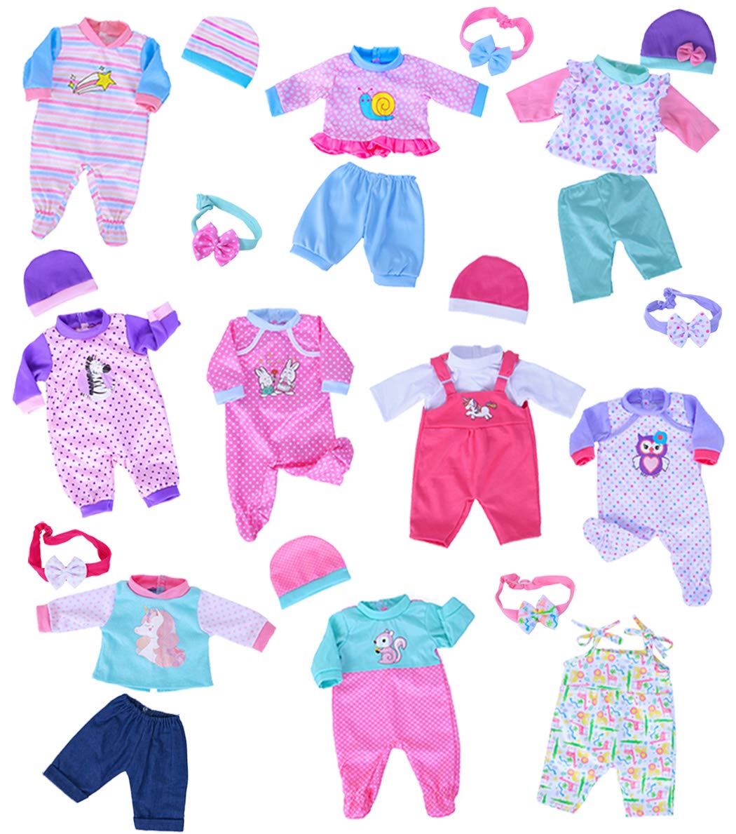 iBayda 10 Sets Doll Clothes & Accessories for 14–17 Inch Dolls (35–43 cm) – Doll Not Included
