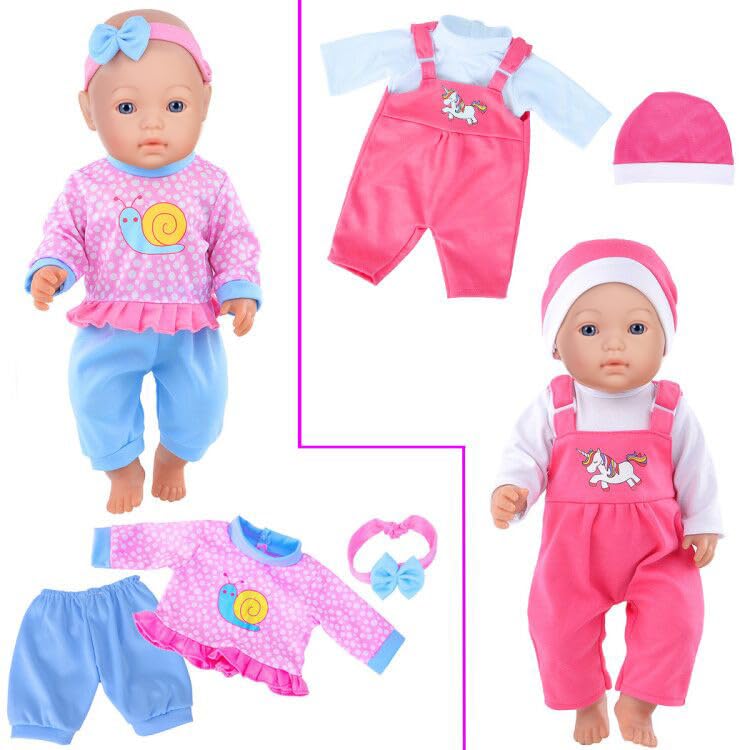 iBayda 10 Sets Doll Clothes & Accessories for 14–17 Inch Dolls (35–43 cm) – Doll Not Included