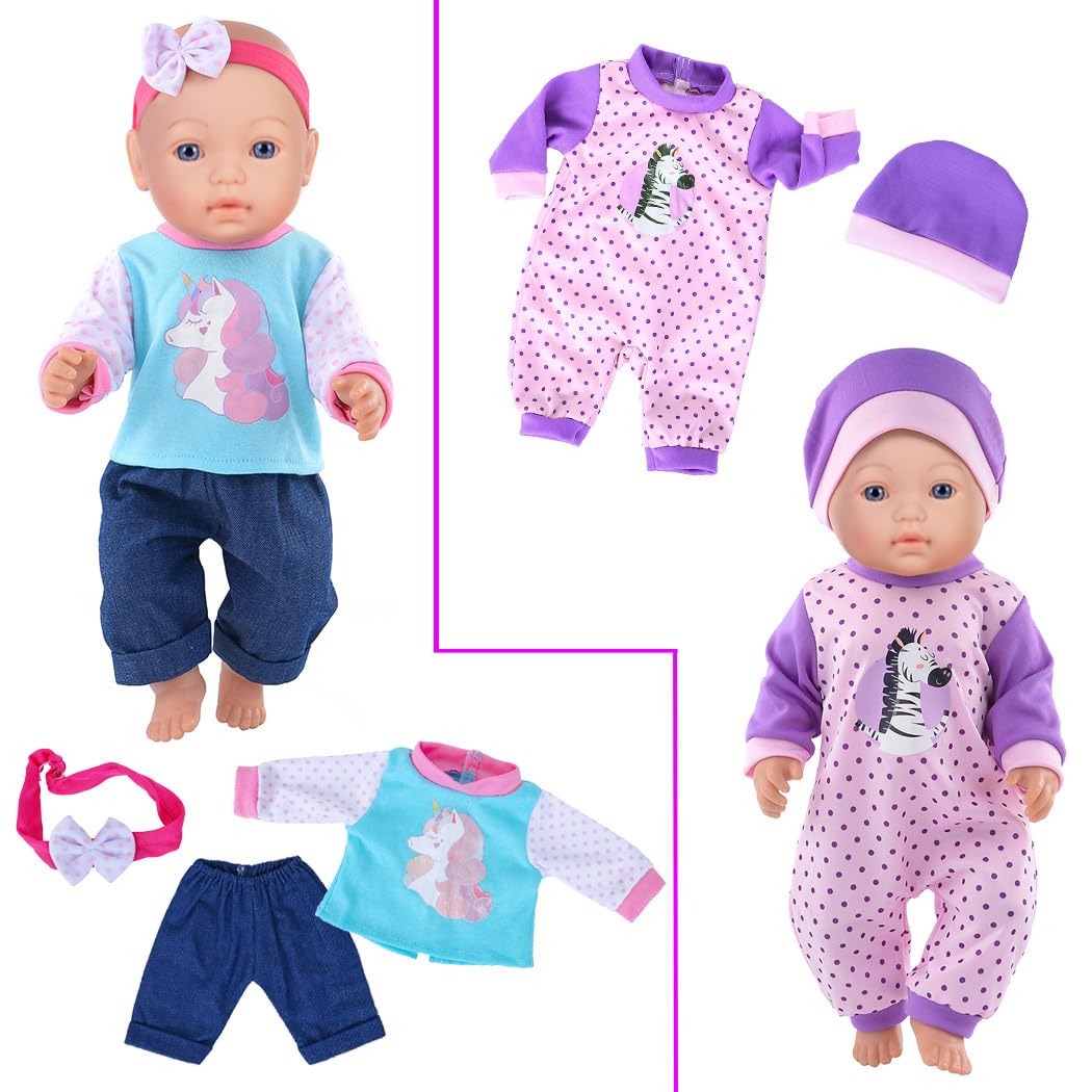 iBayda 10 Sets Doll Clothes & Accessories for 14–17 Inch Dolls (35–43 cm) – Doll Not Included