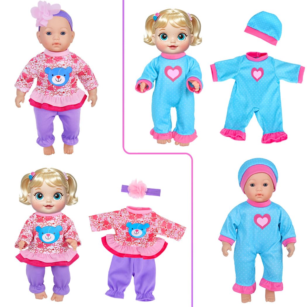 iBayda 10 Sets Doll Clothes & Accessories for 10/12/14-Inch Dolls – Hats & Headbands