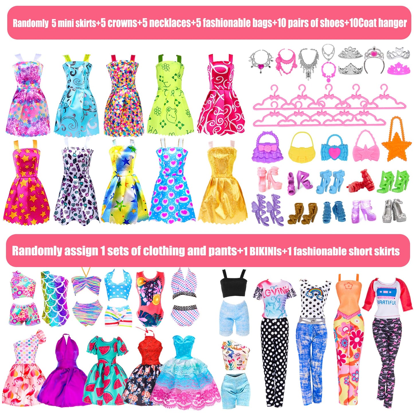 iBayda 11.5-Inch Fashion Doll with Closet Wardrobe and Accessories (Doll Included)