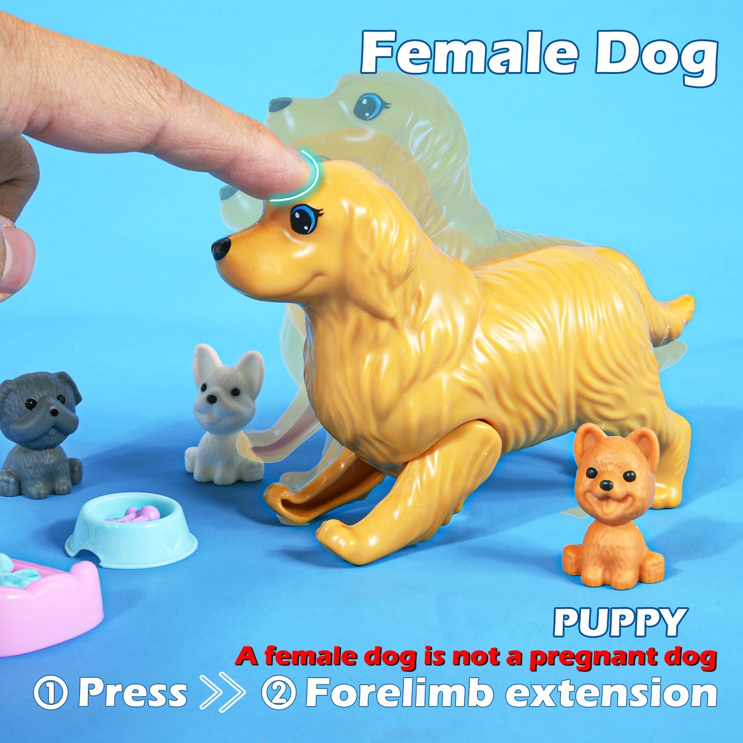 iBayda Family Dollhouse Playset – 5 Figures with Pets Included | Imaginative Kids Toy